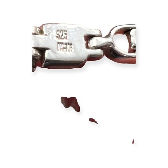 sterling silver and turquoise square link bracelet, like new - Picture 4 of 5